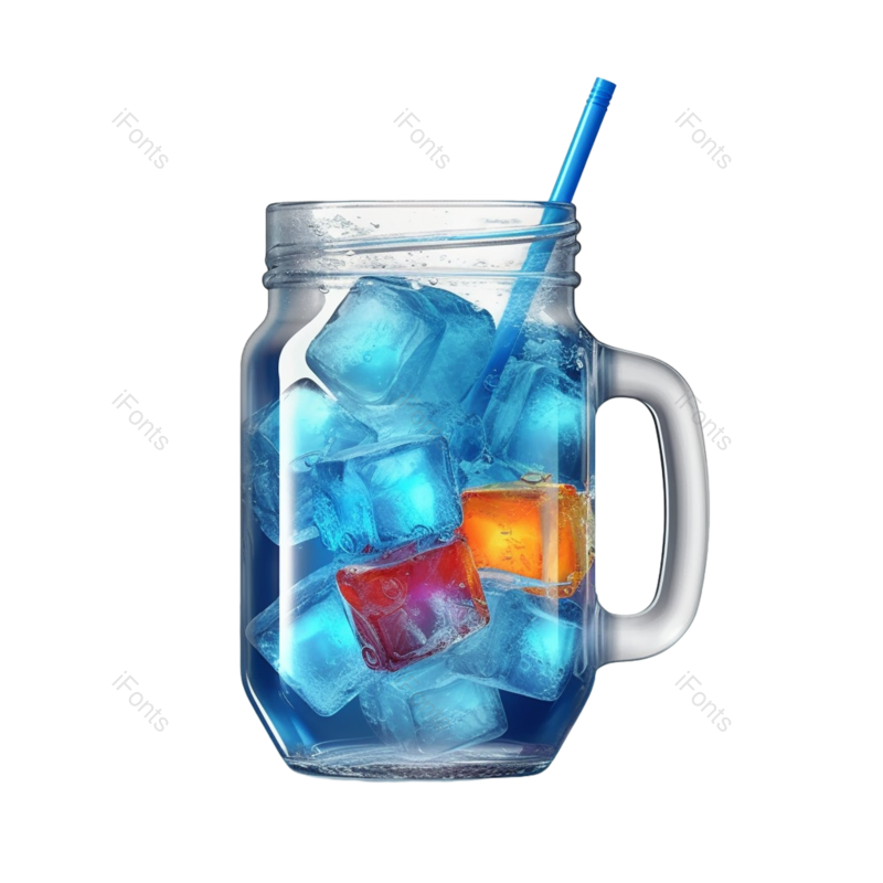 夏天图片,甜品元素,气泡水PNG,手绘元素免抠素材